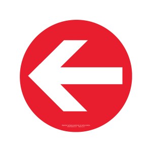 12" Adhesive Floor Decals - Red Arrow