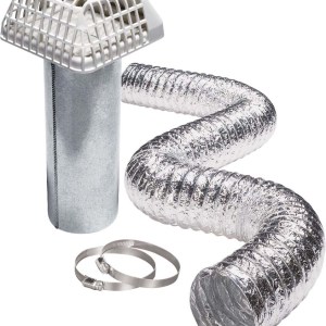 Airtight® Galvanized Pipe with Louvered Plastic Hood and Pest Guard Kit