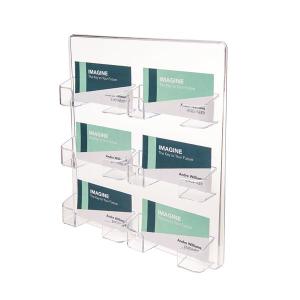 Business Card Holder - Six Compartment Wall Unit